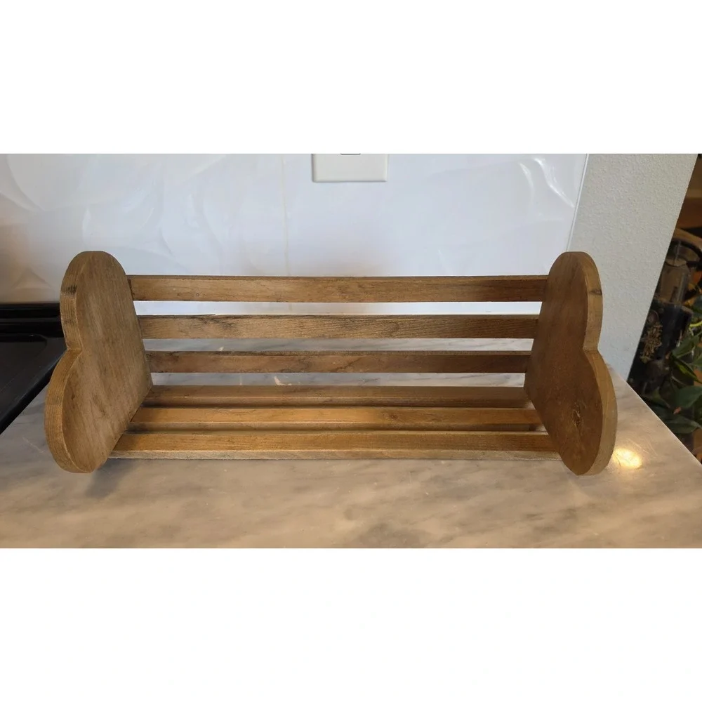 Vintage Wood Heart Shaped Shelf